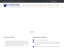 Tablet Screenshot of landmarktitleinsurance.com